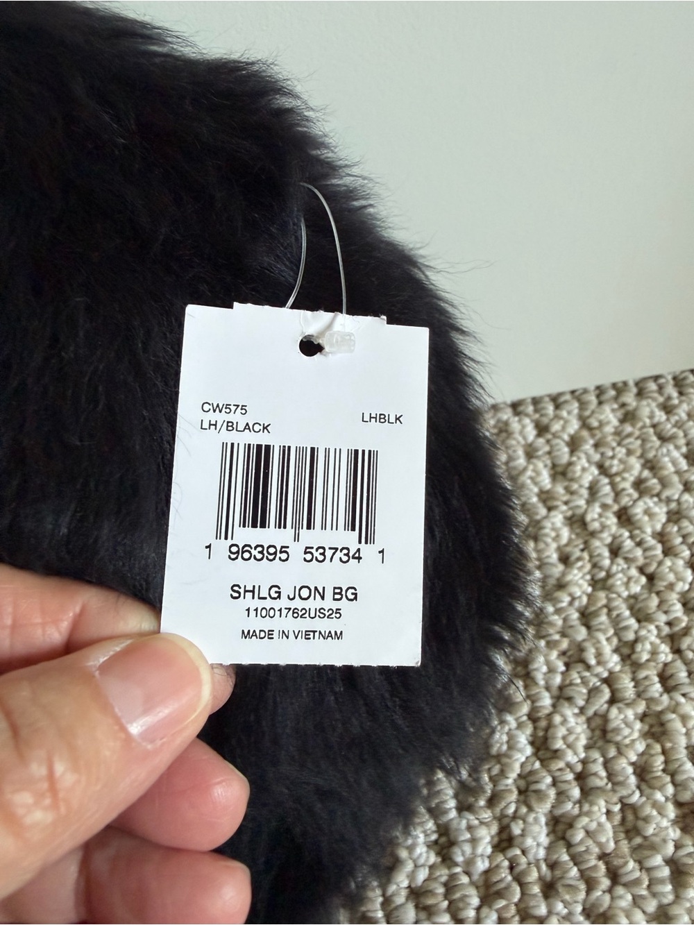 Coach NWT - Jonie Plush Black Shearling Bag CW575 - Picture 7 of 12